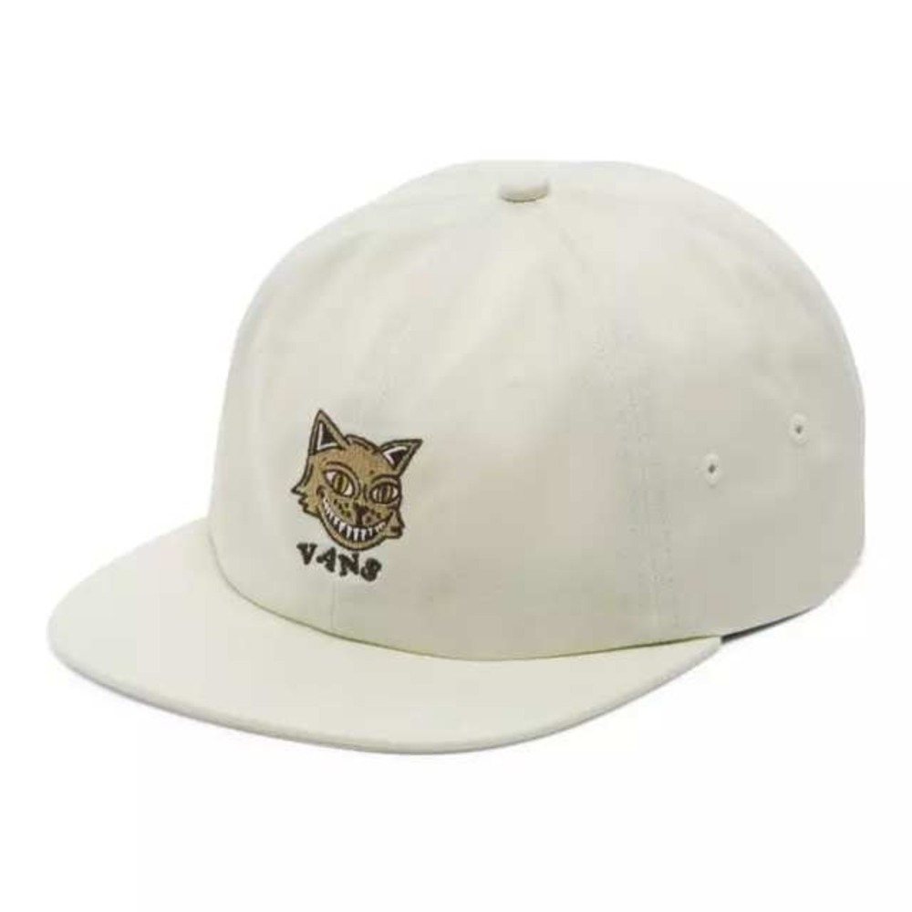 Vans White Hypnotist Jockey Vans Cat Logo Embroidery Hat NEW